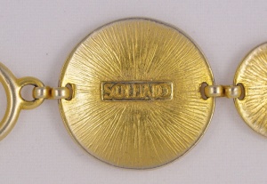 Souleiado Vintage Gold Tone Sun Bracelet